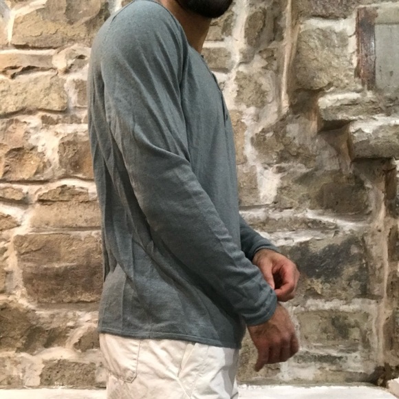 COS Knit Long Sleeve Tee Light Green - Sz Medium - Picture 4 of 5